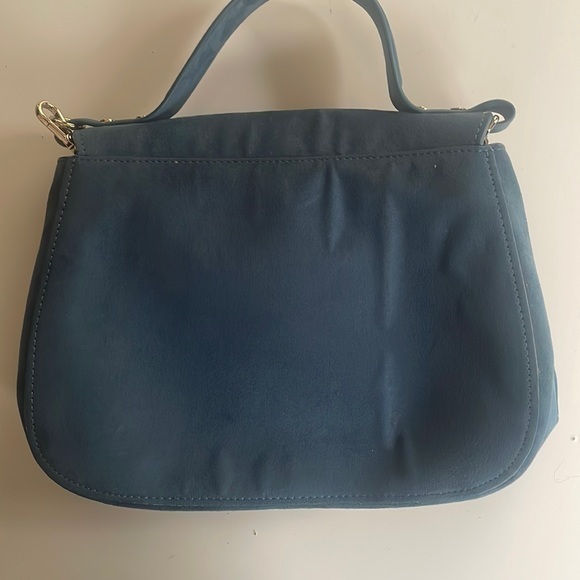 Zara City Bag Blue Crossbody Messenger NWOT - Picture 3 of 7